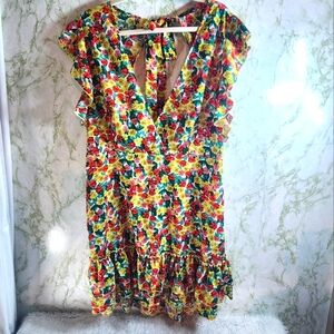 SHEIN CURVE Pretty Floral Backless Dress